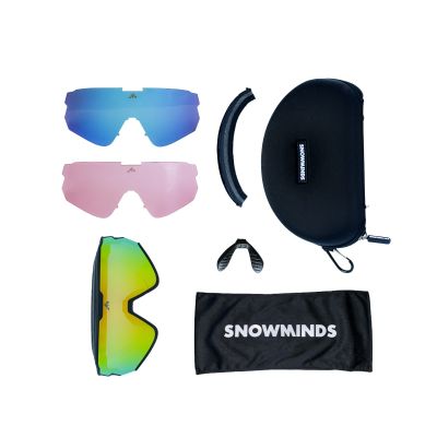 The Full Blast Sports Glasses incl 3 Lenses + Case - Black OneSize 