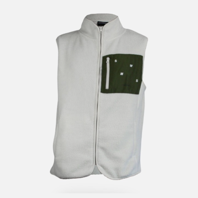 The Fleece Vest - White - Unisex